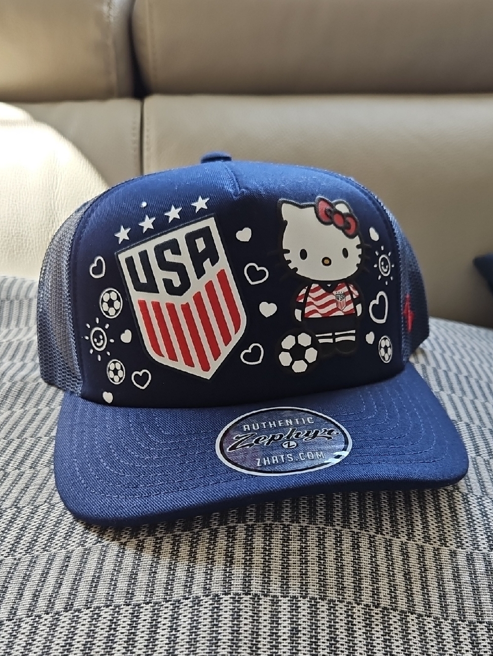 Hello Kitty USAWNT Navy Trucker Hat
